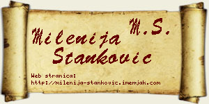 Milenija Stanković vizit kartica